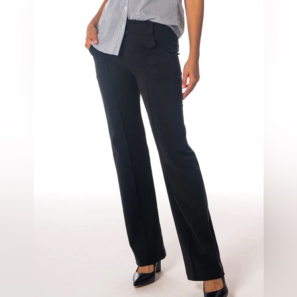 NWT BRENDA BEDDOME Linen Pant - Black - Size 25 - Picture 13 of 13